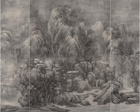 泰祥洲 《天作高山》 水墨绢本 164.5 x 205 cm 2014
