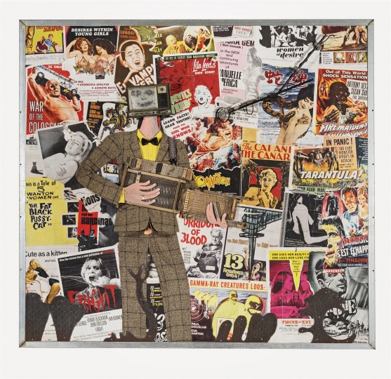 郑维 弹琴的人之四-电视头 250x270cm 综合材料 2016
郑维 弹琴的人之四-电视头 250x270cm 综合材料 2016