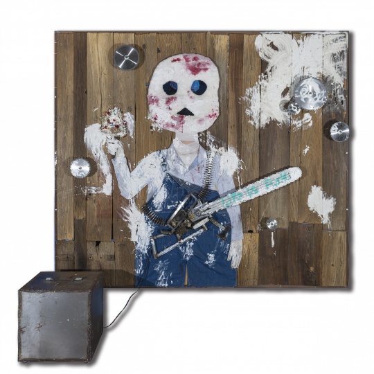 郑维 弹琴的人之五-纱布头 228x257cm 综合材料 2016 郑维 弹琴的人之五-纱布头 228x257cm 综合材料 2016