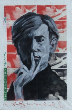 Andy Warhol《安迪沃霍尔》 材质 帆布丝网印刷 手工油
