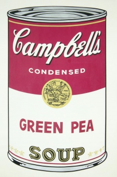 Campbell's Green Pea Soup《坎贝尔的绿豌豆汤》材质 纸面丝网印刷
