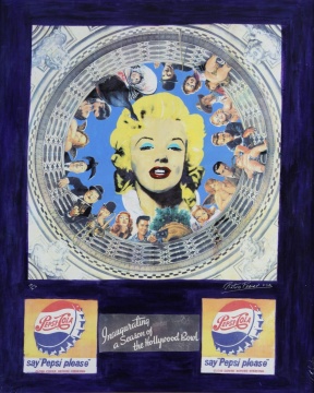 Marilyn and Pepsi《梦露和百事》 材质 帆布丝网印刷 手工油彩上色
