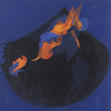 《野火》 100×100cm 布面油画 2015
《野火》 100×100cm 布面油画 2015