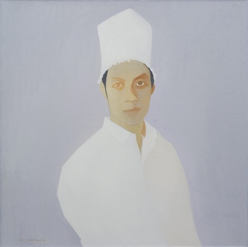 《顾城》 100×100cm 布面油画 2014
《顾城》 100×100cm 布面油画 2014