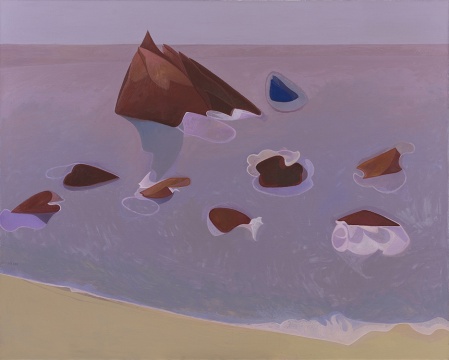 《海的石头》 200 x 250cm 布面油画 2017
《海的石头》 200 x 250cm 布面油画 2017
