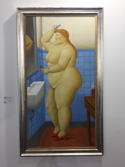 芳草地画廊(香港)最贵的作品:博特罗的《Toilette》,售价85万美元
在纽约和伦敦均拥有空间的Other Criteria画廊带来了大量达明·赫斯特的丝网版画和雕塑作品,其中一件120×120cm的蓝色蝴蝶丝网版画以15.15万港元(含签名)的价位上被贴红点,而另外的独版作品《love is a loaded pistol》在39.67万港元的标价上待询。
芳草地画廊(香港)最贵的作品:博特罗的《Toilette》,售价85万美元
在纽约和伦敦均拥有空间的Other Criteria画廊带来了大量达明·赫斯特的丝网版画和雕塑作品,其中一件120×120cm的蓝色蝴蝶丝网版画以15.15万港元(含签名)的价位上被贴红点,而另外的独版作品《love is a loaded pistol》在39.67万港元的标价上待询。