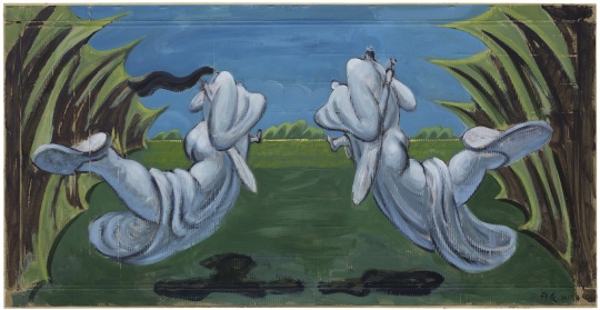 《剑客-4》108x215.5cm 纸本丙烯 2017
《剑客-4》108x215.5cm 纸本丙烯 2017