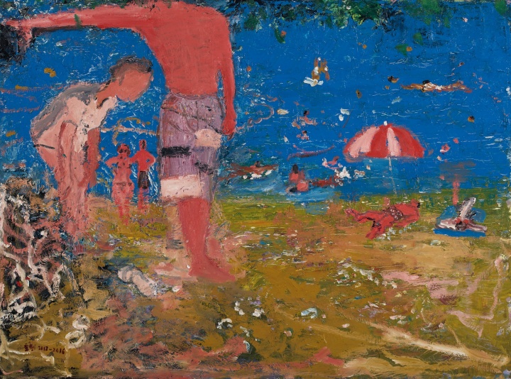 《沙滩上》 97×130cm 布面油画 2013-2016
《沙滩上》 97×130cm 布面油画 2013-2016