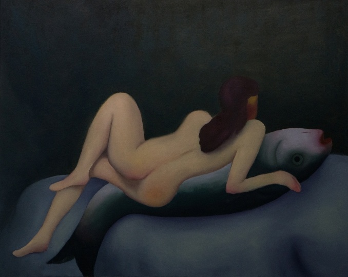 孙大量 《女人体与鱼》 120×150cm 布面油画 2016
孙大量 《女人体与鱼》 120×150cm 布面油画 2016