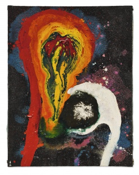 元永定正 《work》 116.7×90.9cm 油画、合成树脂漆及砾石画布 1963

成交价：1030万港元，刷新艺术家个人纪录
