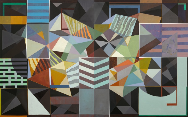 《魔方的衍生》200x320cm 布面油画 2016
《魔方的衍生》200x320cm 布面油画 2016
