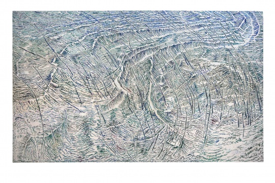 《骤雨时刻-狂飙No.4-断层》 205x340cm 布面油画 2014-2016
