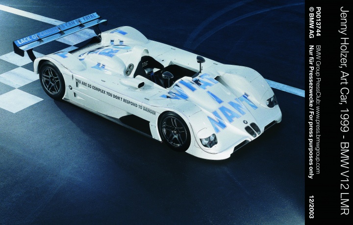 BMW Art Car Jenny Holzer
BMW Art Car Jenny Holzer