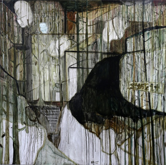 席华油画《迷城系列·空城计》,150厘米150厘米,2014年
席华油画《迷城系列·空城计》,150厘米150厘米,2014年
