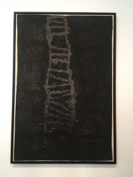 《天梯》193.5×130cm  墨，宣纸，纱布，高丽纸 1992
