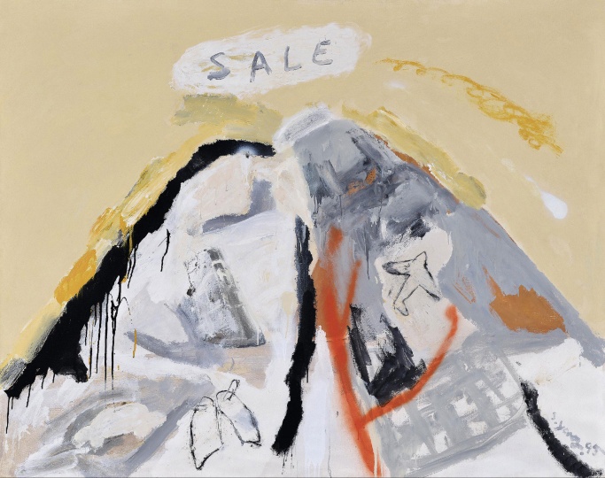 Lot 4565 尚扬 《SALE》 153×192cm 布面油画、丙烯 1995
估价:500万-600万元
Lot 4565 尚扬 《SALE》 153×192cm 布面油画、丙烯 1995
估价:500万-600万元