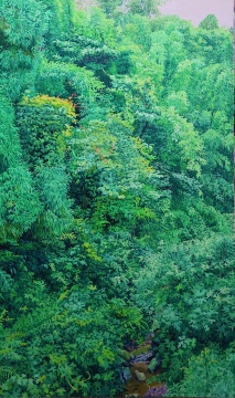 《滴翠》150x90cm 布面油画 2013
《滴翠》150x90cm 布面油画 2013