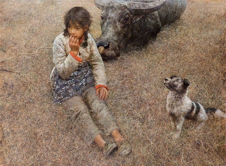 何多苓 《春风已经苏醒》 96×130cm 布面油画 1981 中国美术馆藏
