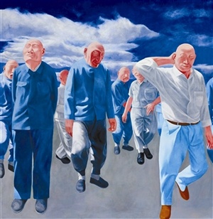 方力钧 《系列二（之四）》 200×200cm 布面油画 1992

以4704.87万元成交于2014香港蘇富比秋拍，系艺术家纪录拍品

 
