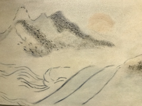 《隐山集-六月十九》(局部) 48x360cm 布面综合材料 2017
《隐山集-六月十九》(局部) 48x360cm 布面综合材料 2017