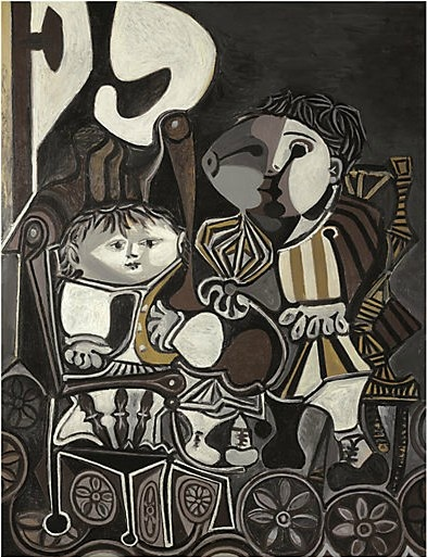 巴勃罗·毕加索《克劳德与帕洛玛》116×89 cm 油彩画布 1950
成交价:2800万美元(约合1.72亿元人民币),由万达集团收藏 2013纽约佳士得秋拍
巴勃罗·毕加索《克劳德与帕洛玛》116×89 cm 油彩画布 1950
成交价:2800万美元(约合1.72亿元人民币),由万达集团收藏 2013纽约佳士得秋拍