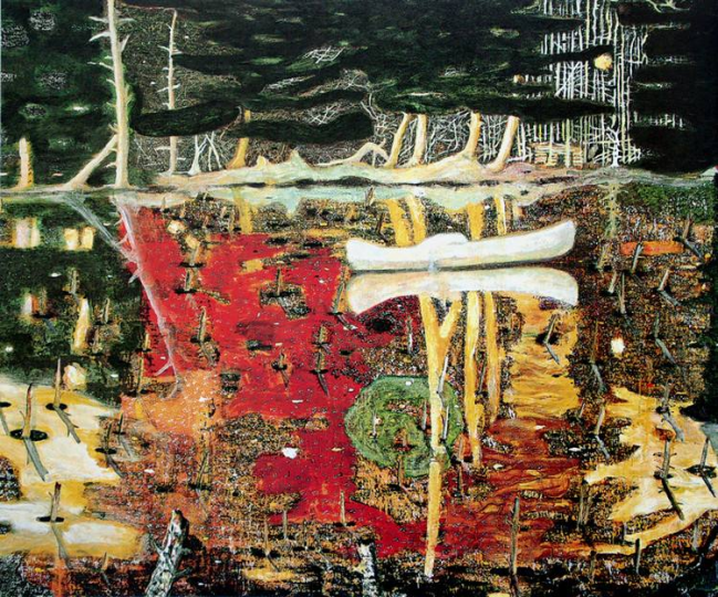 彼得·多伊格 《泥沼》197×241cm 油彩画布 1990成交价:2600万美元(约合1.71亿元人民币),由台湾国巨基金会收藏 2015纽约佳士得秋拍 彼得·多伊格 《泥沼》197×241cm 油彩画布 1990成交价:2600万美元(约合1.71亿元人民币),由台湾国巨基金会收藏 2015纽约佳士得秋拍