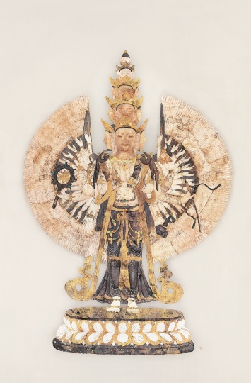 《十一面观音之二》 180x120cm 绢本综合 2016
《十一面观音之二》 180x120cm 绢本综合 2016