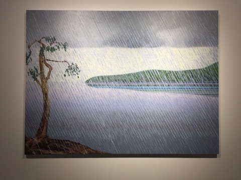 《雨之五》 120×150cm 布面油画 2017 《雨之五》 120×150cm 布面油画 2017