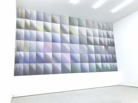 《深白》绘画装置，画布上丙烯 540×1000cm 2016-2017

