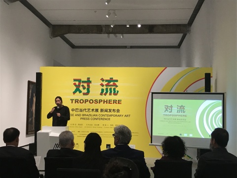 策展人鲍栋讲解策展理念
策展人鲍栋讲解策展理念
