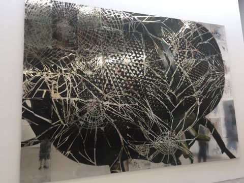 吴笛《凶手》350×500cm 镜面板 综合材料 2010
吴笛《凶手》350×500cm 镜面板 综合材料 2010