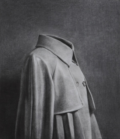《大衣》86×75cm 碳笔毛毡 2013
