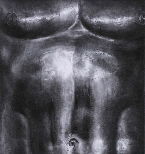 《出离》65×61cm 石墨毛毡 2017
《出离》65×61cm 石墨毛毡 2017