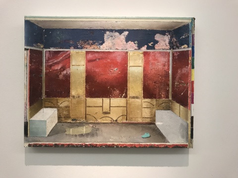 马蒂亚斯·维斯切尔(Matthias Weischer)《装饰带》50x65cm 2015 马蒂亚斯·维斯切尔(Matthias Weischer)《装饰带》50x65cm 2015