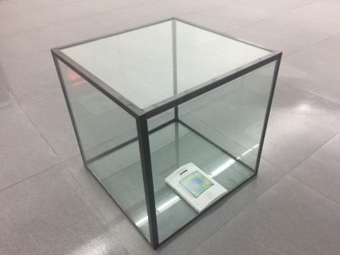 秦观伟 《内外》 61×61×61cm 金属、玻璃、书  2017
