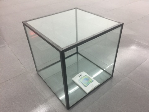 秦观伟 《内外》 61×61×61cm 金属、玻璃、书 2017
秦观伟 《内外》 61×61×61cm 金属、玻璃、书 2017