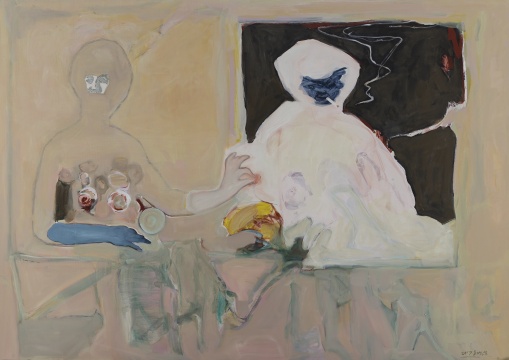 《接触》155x220cm 布面油画 2017
《接触》155x220cm 布面油画 2017