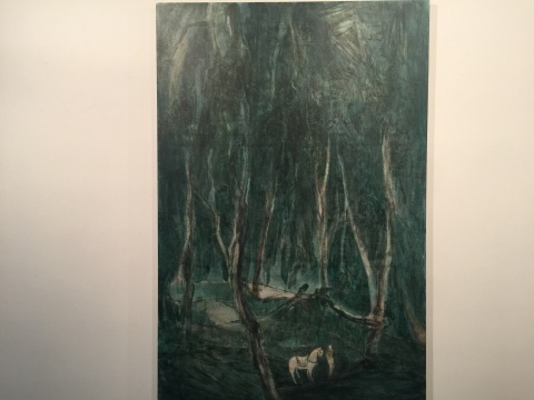《白马》 180×120cm 布面综合材料 2017
《白马》 180×120cm 布面综合材料 2017