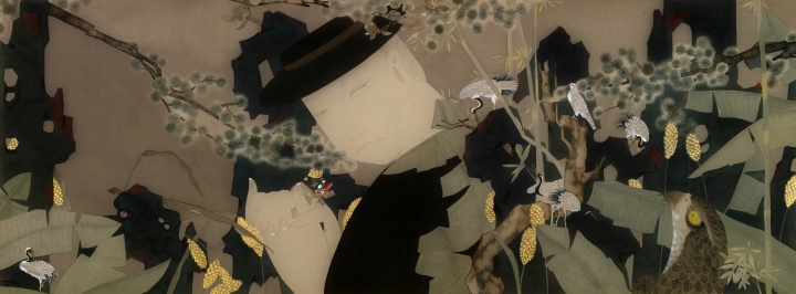《飞絮》 59×159cm 绢本设色 2016
《飞絮》 59×159cm 绢本设色 2016