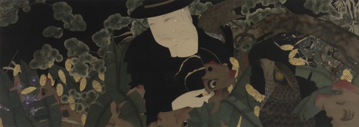 《深·深·深》 59×159cm 绢本设色 2016
《深·深·深》 59×159cm 绢本设色 2016