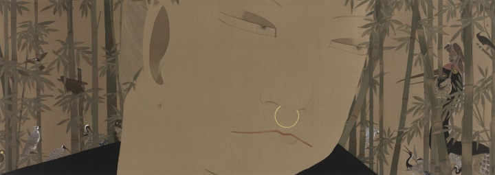 《戏林》 59×159cm 绢本设色 2016
《戏林》 59×159cm 绢本设色 2016