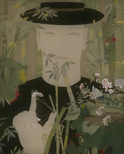 《比兴》 50×40cm 绢本设色 2016
《比兴》 50×40cm 绢本设色 2016