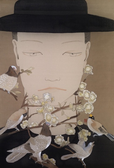 《春消》 33×23cm 绢本设色 2016
《春消》 33×23cm 绢本设色 2016