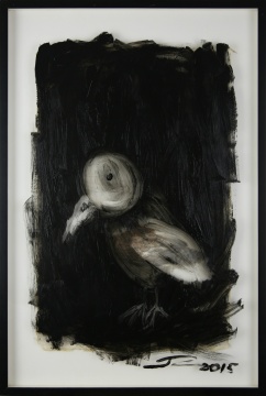 《画个鸟（2）》 65×45cm 纸本水墨 2016
