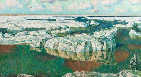 《过去 现在 末来》 100X185cm 布面油画 1981 中国美术馆收藏 第六届全国美术作品展览
《过去 现在 末来》 100X185cm 布面油画 1981 中国美术馆收藏 第六届全国美术作品展览