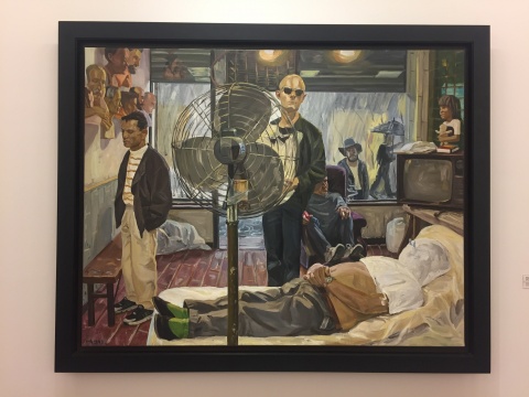 刘小东 《大雨(纽约)》 142×182cm 布面油画 1993(唐炬藏品)
刘小东 《大雨(纽约)》 142×182cm 布面油画 1993(唐炬藏品)