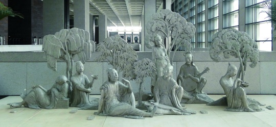 陈科 《七贤士》长2100cm 石膏、树脂,尺寸
陈科 《七贤士》长2100cm 石膏、树脂,尺寸