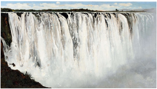 TOP2 吴冠中 《坦桑尼亚大瀑布》 100.3×179.6cm 油彩画布 1975

成交价：5369万港元（估价：3600万-5600万港元）
