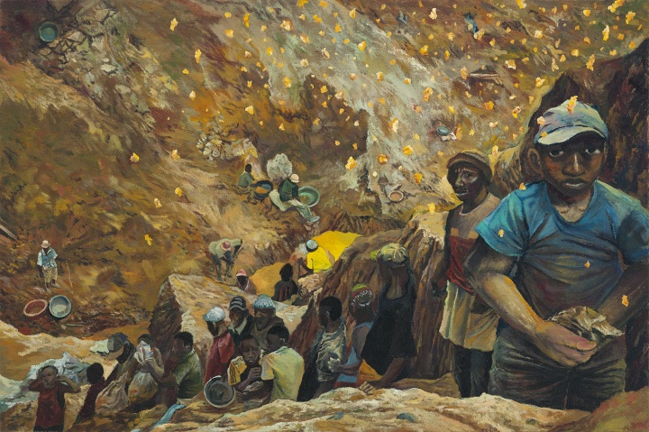 淘金者 2016 布面油画 60×90cm