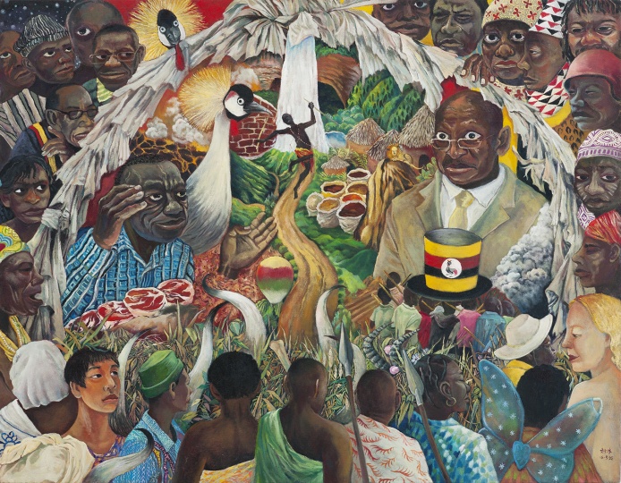 远方的乌干达 2016 布面油画 114×146cm
刘冰一位乌干达的朋友发给她了一段乌干达大选的视频。这张作品中的人物形象,均出自视频里的人
远方的乌干达 2016 布面油画 114×146cm
刘冰一位乌干达的朋友发给她了一段乌干达大选的视频。这张作品中的人物形象,均出自视频里的人